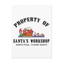 Property of Santa's Workshop Gift Post Card