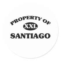 Property of SANTIAGO Round Sticker