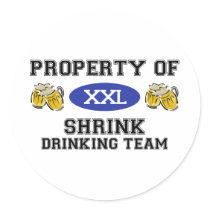 Property of Shrink Drinking Team stickers