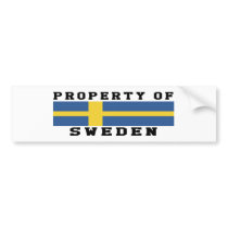 Property Of Sweden Bumper Sticker