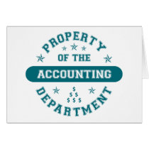 Property of the Accounting Department Greeting Card
