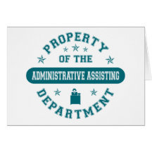 Property of the Administrative Assisting Departmen Greeting Cards