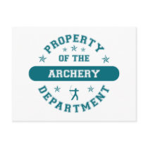 Property of the Archery Department postcards by itsallhot Property of the Archery Department postcards