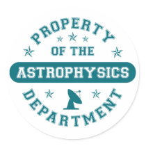 Property of the Astrophysics Department stickers