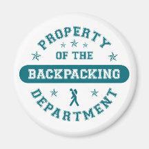 Property of the Backpacking Department Fridge Magnet