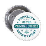 Property of the Criminal Justice Department Buttons
