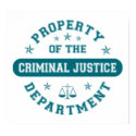 Property of the Criminal Justice Department posters
