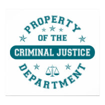 Property of the Criminal Justice Department posters