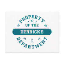 Property of the Derricks Department postcards by itsallhot Property of the Derricks Department postcards