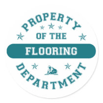 Property of the Flooring Department stickers
