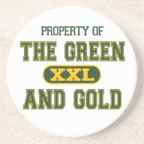 Property of The Green and Gold1 coasters