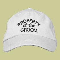 Property of the Groom embroidered hats