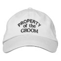 Property of the Groom embroidered hats