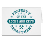 Property of the Locks and Keys Department Card