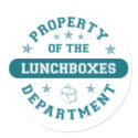 Property of the Lunchboxes Department stickers