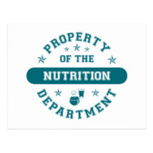Property of the Nutrition Department Postcards