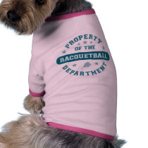 Property of the Racquetball Department pet clothing