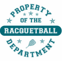 Property of the Racquetball Department photo sculptures