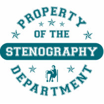 Property of the Stenography Department photo sculptures