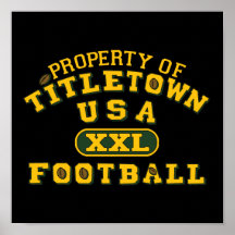 Property of Titletown USA XXL Football2 Poster