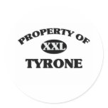 Property of TYRONE Round Sticker