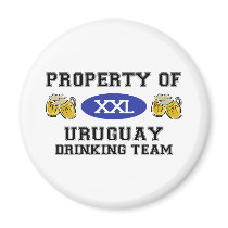 Property of Uruguay Drinking Team magnets