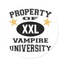 Property Of Vampire University stickers by UniversityTshirts Property Of Vampire University stickers