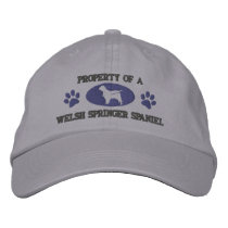 Property of Welsh Springer Spaniel Embroidered Hat embroidered hats