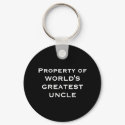 Property of WORLD'S GREATEST UNCLE keychains by Daish3 Property of WORLD'S GREATEST UNCLE keychains