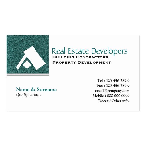 Property real estate monogram A Business Cards (front side)