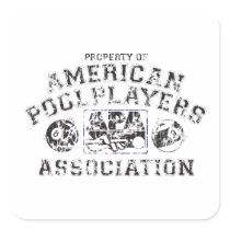 Propery of APA - Distressed Square Sticker
