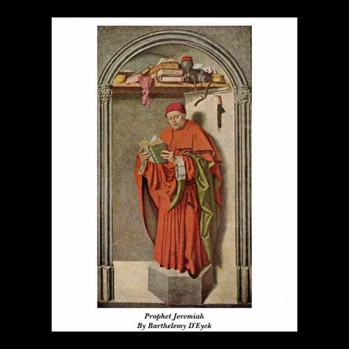 Prophet Jeremiah By Barthelemy D'Eyck Posters