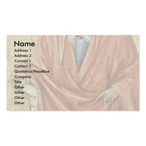 Prophet Jeremiah By Duccio Di Buoninsegna Business Cards