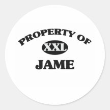 Propiedad de JAME Etiquetas Redondas