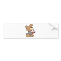 proposal or ring bearer teddy bear design bumper sticker
