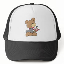 proposal or ring bearer teddy bear design trucker hat