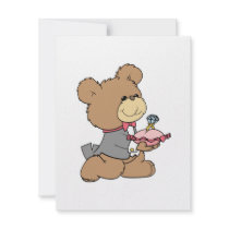 proposal or ring bearer teddy bear design invitations
