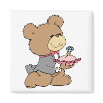 proposal or ring bearer teddy bear design magnets