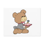 proposal or ring bearer teddy bear design postcards