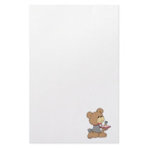 proposal or ring bearer teddy bear design custom stationery