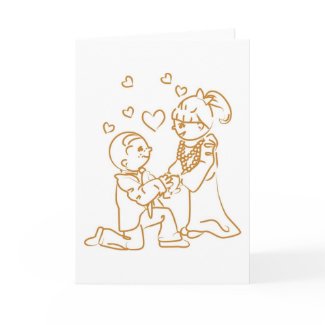 Proposing On One Knee card