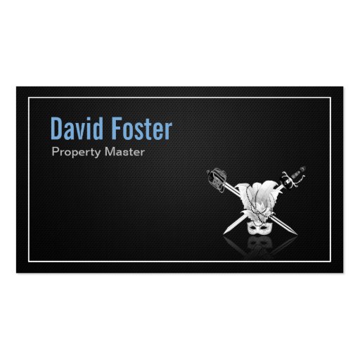 Props Property Master Manager Assistant Business Card Template (front side)