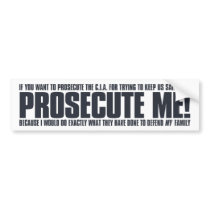 Prosecute Me Sticker - on white bumper stickers