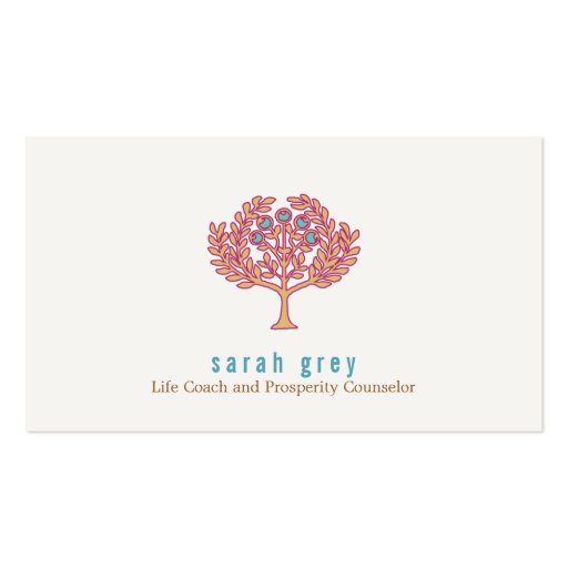 Prosperity Tree Health and Wellness Business Card (front side)