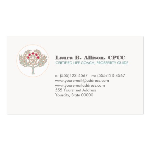Prosperity Tree Wellness and Healing Arts Business Card Templates