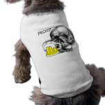 PROST! SKULL WITH BEER STEIN PRINT PET T SHIRT