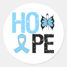 Prostate Cancer Awareness Hope Round Stickers