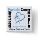 Prostate Cancer Awareness Month Butterfly Heart button