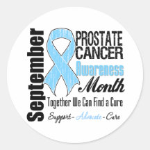 Prostate Cancer Awareness Month Distressed Ribbon Stickers