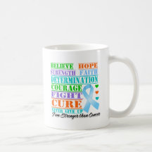 Prostate Cancer Believe Strength Determination Mugs